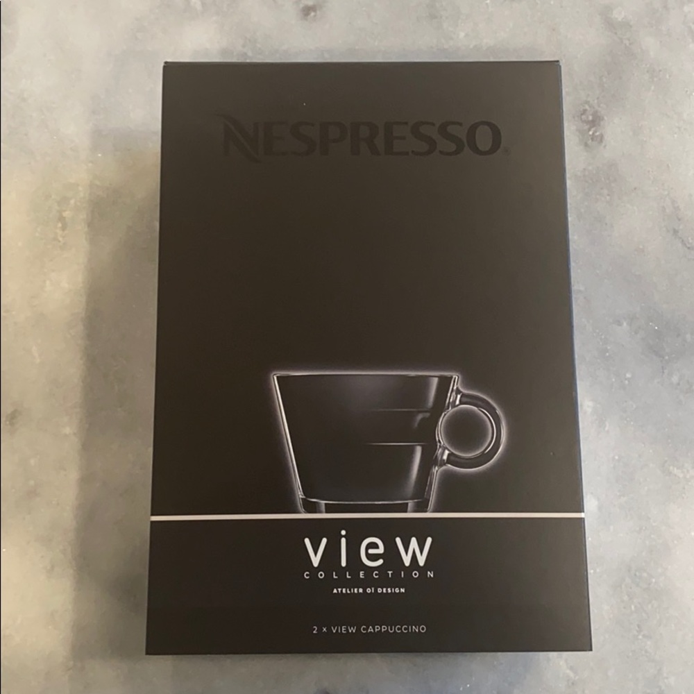 Nespresso cappuccino cups and saucers